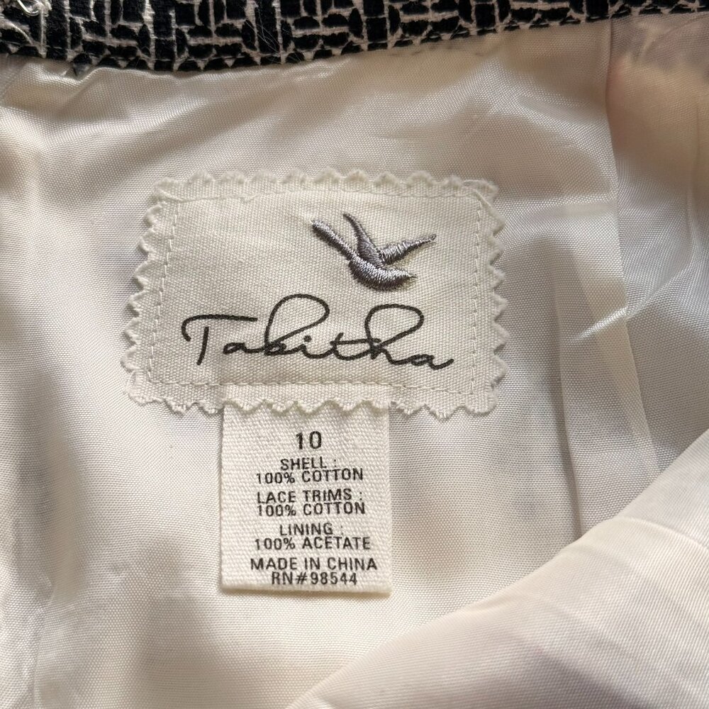 / Tabitha Anthropologie Lace Skirt 100% Cotton Printed Office Spring Summer US10 - Picture 3 of 3